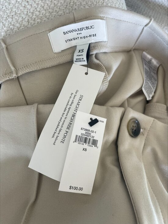 (NWT) Banana Republic Ponte Collection Straight High-Rise Pant (XS) - Picture 11 of 12